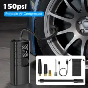 Tire Inflator Portable Air Compressor Air Pump w/Tire Pressure Gauge One Click
