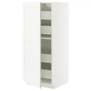 METOD / MAXIMERA high cabinet with drawers, white Enköping/white wood effect, 60x60x140 cm