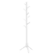 Solid Wood Coat Rack, Free Standing Tree-Shaped Coat Rack with 8 Hooks, 3 Hei...