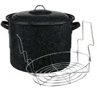 21.5-Quart Canner With Jar Rack Canning Preserving Steel Pot Dishwasher Safe