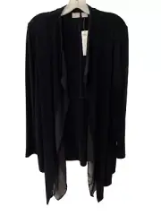 Chico's Travelers Women's Black Multi-Mix Jacket Size 0/S NWT