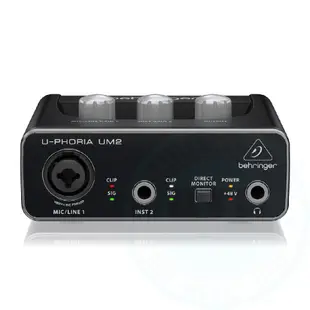 Behringer / U-Phoria UM2 2in/2out USB錄音介面【ATB通伯樂器音響】