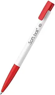 Monami Softball Plus Fine Ball Point Pen 0.5mm [Pack of 24] Red Color