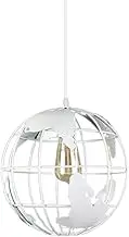 Globe Design Wrought Iron Hanging Lamp Shade,Creative Modern Style Ceiling Light,E27 Base Single Head Flush Mount Pendant Light,Corridor Children's Room Kitchen Island Chandelier