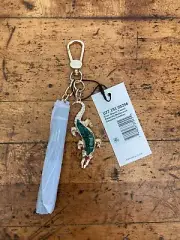 Brahmin Emerald Melbourne Leather Croc Charm Tassel--NWT
