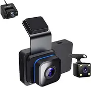 Meteor 1776 Dash Cam, Meteor 1776 Wireless Dash Cam with WiFi & GPS, 3" Screen 4K Dual DashCam Front & Rear View with 2 Sensors (HD+WiFi+GPS)
