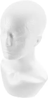 BESTOYARD Wig Head: Male Foam Mannequin Head with Stable Base - Versatile Wig and Hat Display Stand for DIY Projects Photography and Teaching Prop