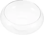 NOLITOY Succulent Pot Glass Planter Hydroponic Container for Small Plants Decorative Fish Bowl Style Clear Glass Flowerpot for Succulent Growth for Home and Indoor Gardens