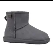 NEW UGG Mini Ankle Boots Womens 8L Australia Sheepskin Wool Water Resistant