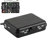 Fishing Starter Kit - Freshwater Tackle Box, Complete Gear Bundle, Multi-Compartment Equipment Set | Waterproof Pack with Hook for Lake Use, 246 Fish Includes Beaded Swivel Weights