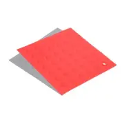 Silicone Trivet Mats 2pcs, Square Dots Dish Drying Mat - Light Gray, Red