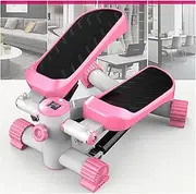 Stepper for Exercise Mini Stepper, Mute The Sound Stepper Stepper with LED Monitor 330LBS Loading Capacity Ideal for All Kinds of People Who Need Exercise (Color : Pink)