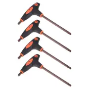 4pcs T-Handle Ball End Hex Key 7mm S2 Metric Size Wrench for Auto Maintenance