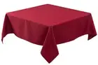 Textured Fabric Christmas Square Table Cloth 60x60 Inch, Red Water Resistant ...