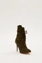 Green Heeled Fold Over Boots