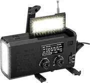 Emergency Weather Flashlight Radio, Solar Radio with AM FM,Best Reception,Super Bright Flashlight,Motion Sensor Reading Lamp,SOS Alarm,Outdoor