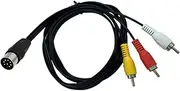 Oxtxuzdm Din 8Pin to 3RCA Cable DIN 8Pin Male to 3RCA Music Adapter Cable for Connecting Vintages Devices to Modern Systems