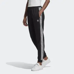 【adidas 愛迪達】長褲 女款 運動長褲 縮口褲 三葉草 國際碼 SLIM PANTS 黑 GD2255