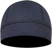 5mm Thicken Diving Hat - Protection Ear Caps Hats - Winter Swimming Cap for Adults Flexible Rubber Neoprene Thermal Hood Black/Round Free Size