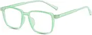 Blue Light Blocking Glasses - Fashion Square Fake Eyeglasses, Anti UV Ray Computer Gaming Glasses, Blue Blockers Glasses for Women/Men
