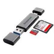 Simplecom CR402 SuperSpeed 2 in 1 USB-C and USB-A Card Reader