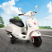 100x46cm Kids Ride On Car Electric Motorcycle Motorbike Vespa Licensed GTS White