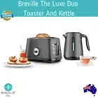 Breville The Luxe Duo Toaster And Kettle Set Stainless Steel Toaster and Kettle