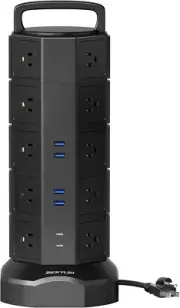 Power Strip Tower, 20 AC Outlets 6 USB Ports(2 USB C), 1050J Surge Protector, 13