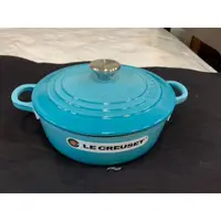 在飛比找蝦皮購物優惠-Le Creuset 加勒比海藍 頓飯鍋 (比一般圓鍋淺) 