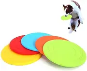 tipatyard 5 Pack Dog Frisbee,Dog Flying Disc Puppy Flyer Toy React Faster Training Interactive Toys for Small Medium Dog Lightweight Floating Saucer