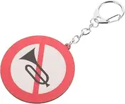 KITANDOVE No Tooting Sign Keychain Pendant Unique Backpack Decoration Lightweight Key Ring for Bags Wallets Phones and Car Keys Fun Traffic Sign Charm for Everyday Use