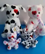 BUILD A BEAR Dalmatian Pup & Kitty BE Mine Valentines Gift & Baby Baens BNWT