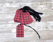 21-Christmas-Farmhouse-Buffalo Check-Lumberjack-Linen Cardstock-Gift-Tags