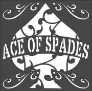 1- 8x8 inch Stencil, (NB-69) Ace Of Spades (6mil)