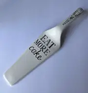 Eat More Cake - Pfaltzgraff 10” Stoneware Cake Slicer & Pie Slicer NWT