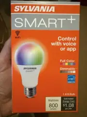Sylvania Smart LED Light Bulb WIFI A19 9W 800 Lumens Full Color LED Dimmable