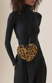 [ALAÏA] Le Coeur Leopard-Print Pony Hair Bag