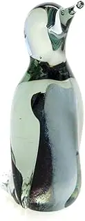 Hand Made Penguin Recycled Glass Sculpture [O13-Q-B]