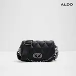 【ALDO】ENOBRENA-簡約俐落菱格紋斜背包(黑色)