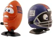 NFL New York Giants Wind Up Football and Helmet, Pack of 2