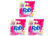 3x Fab Laundry Powder Fresh Frangipani Front + Top Loader Clean Formula 2kg