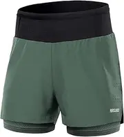 Chusui Men 2 in 1 Running Shorts High Waist Athletic Shorts Sport Shorts Workout Shorts with Pockets for Gym Jogging Tennis