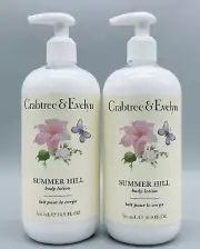 Crabtree & Evelyn Summer Hill Body Lotion 16.9 fl oz Lot of 2 New