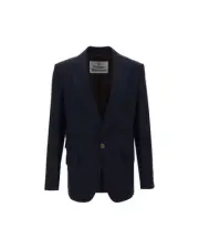 Vivienne Westwood Classic Fit Blazer Tailored Wool Jacket Men Blue Suits &