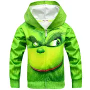 Kids Boy The Grinch Hoodie Sweatshirt Tops Cosplay Fancy Dress 9-10 Years