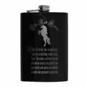 8oz BLACK The Red Horse Four Horsemen of the Apocalypse Flask