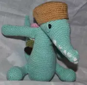 Hand crochet Crocodile soft toy