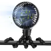 Automatic Oscillating Stroller Fan, With Detachable Tripod and 180° Electric ...