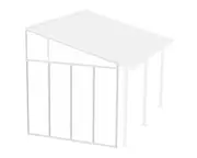 CANOPIA - 3m DIY White Patio Cover Side Wall Kit White