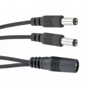 Voodoo Lab PPAY Voltage Doubler Adapter Two 2.1mm Barrels to Female Barrel - 4"